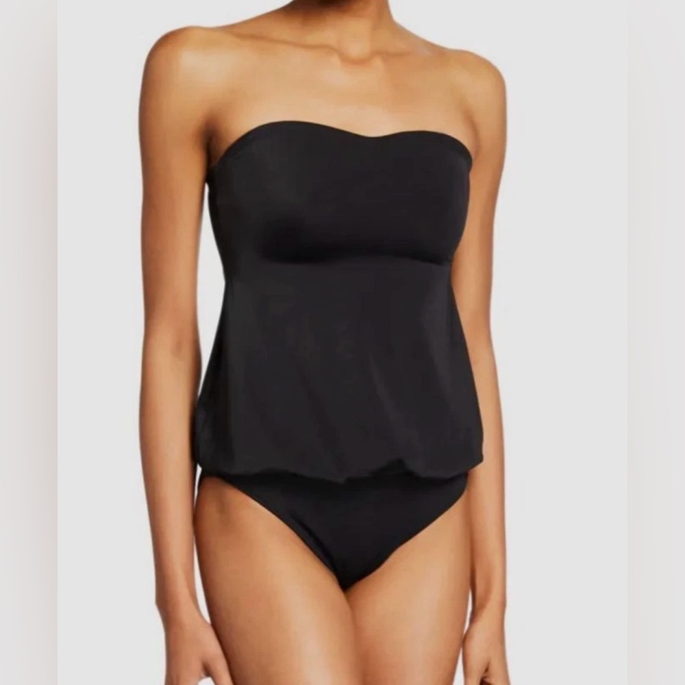Norma Kamali women’s black strapless babydoll
Mio one piece full coverage sz sm